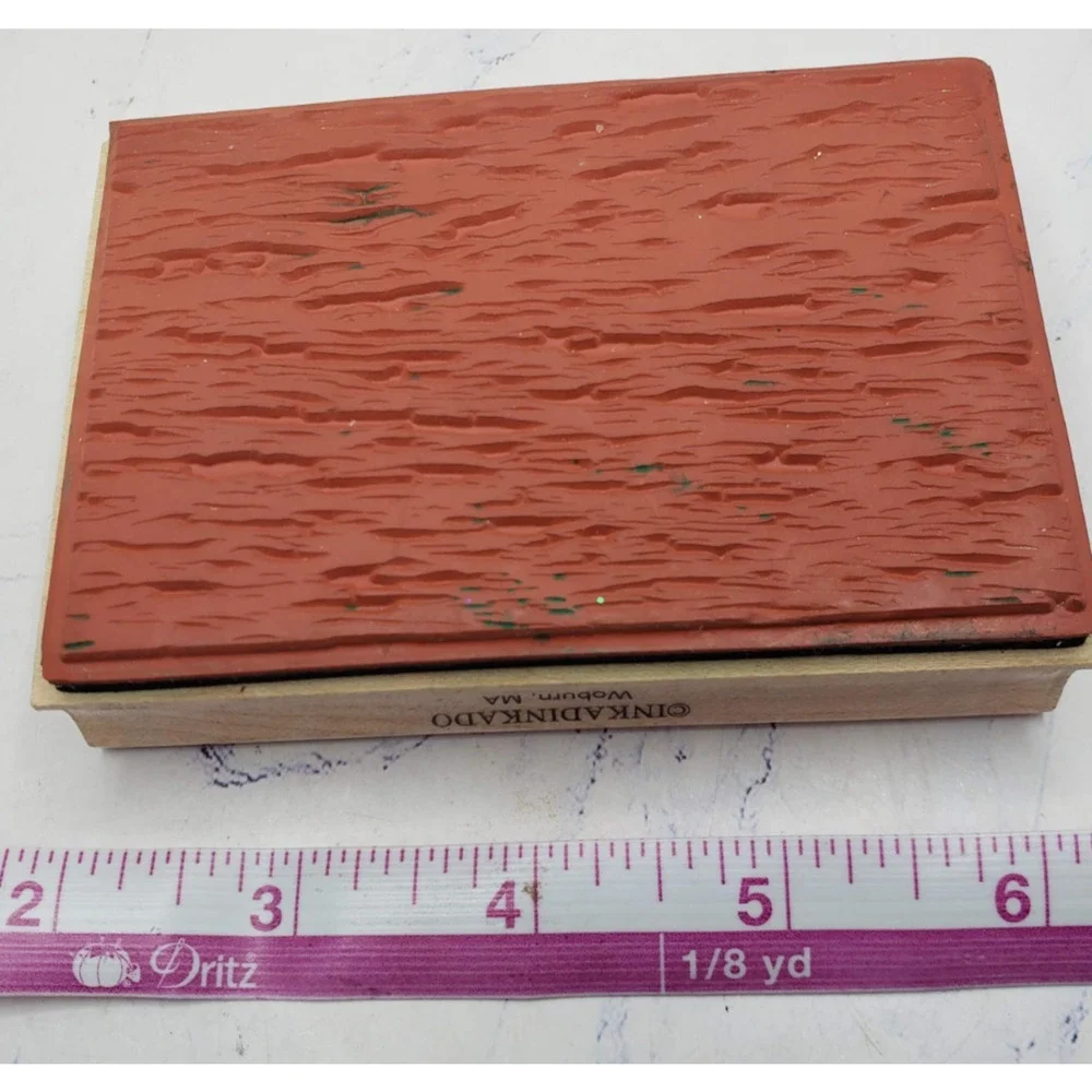Natural Abstract Prairie Grass Inkadinkado Wood Mounted Rubber Stamp